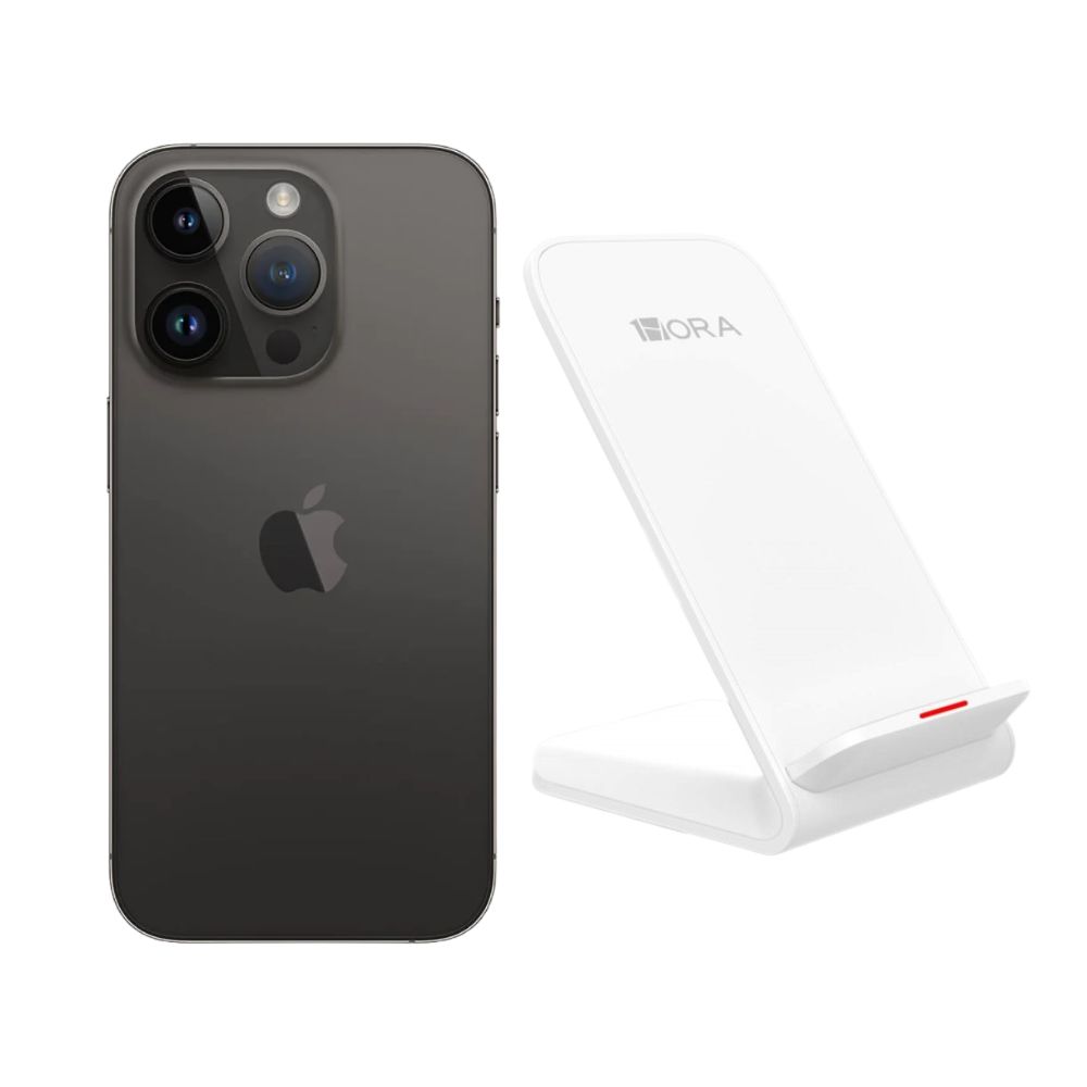 iPhone 14 Pro Max 128GB Negro CHIP Reacondicionado Grado A + Base Cargador